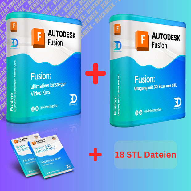 Lerne Fusion 360 komplett - Black Friday Mega Bundle